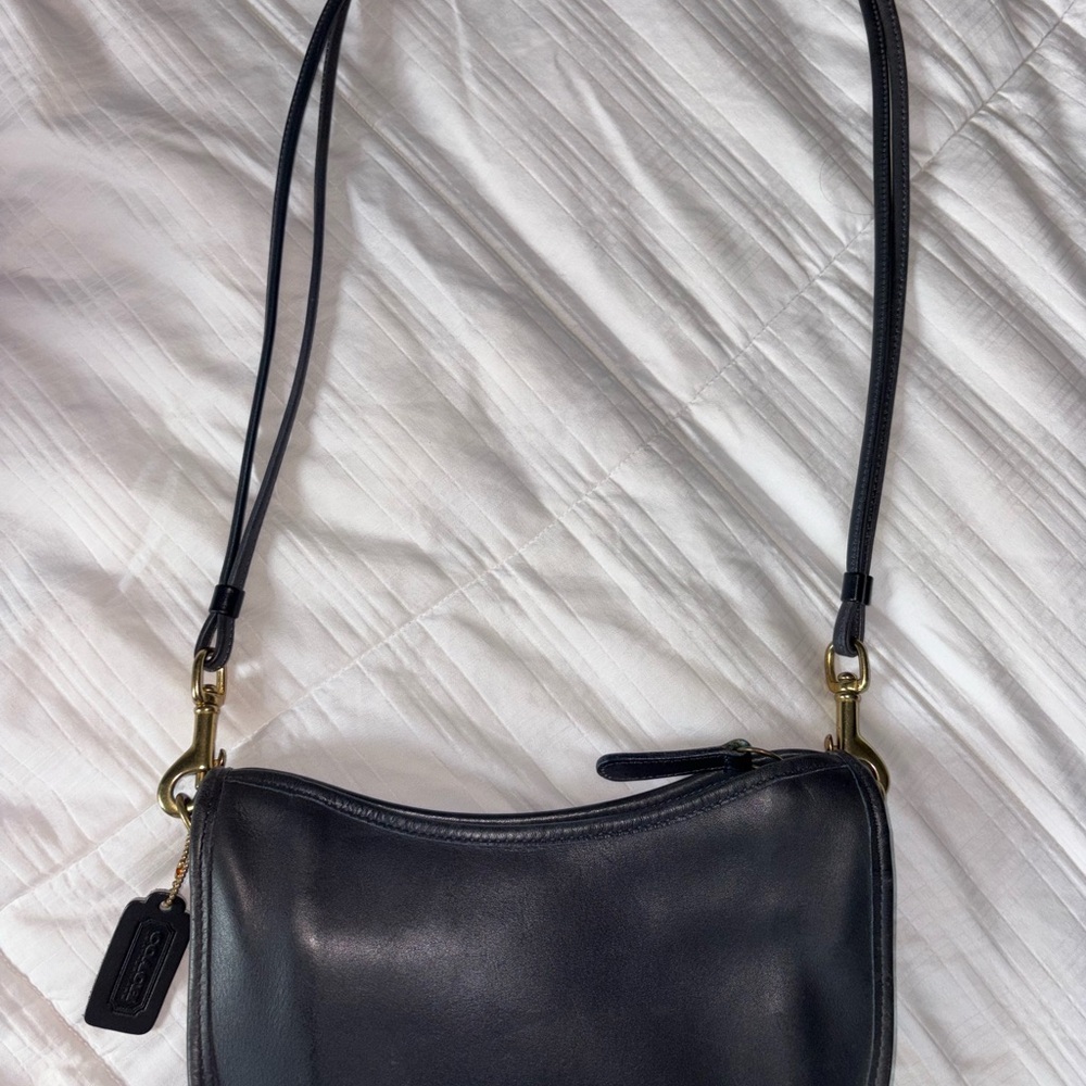 Coach Black Leather Shoulder Bag